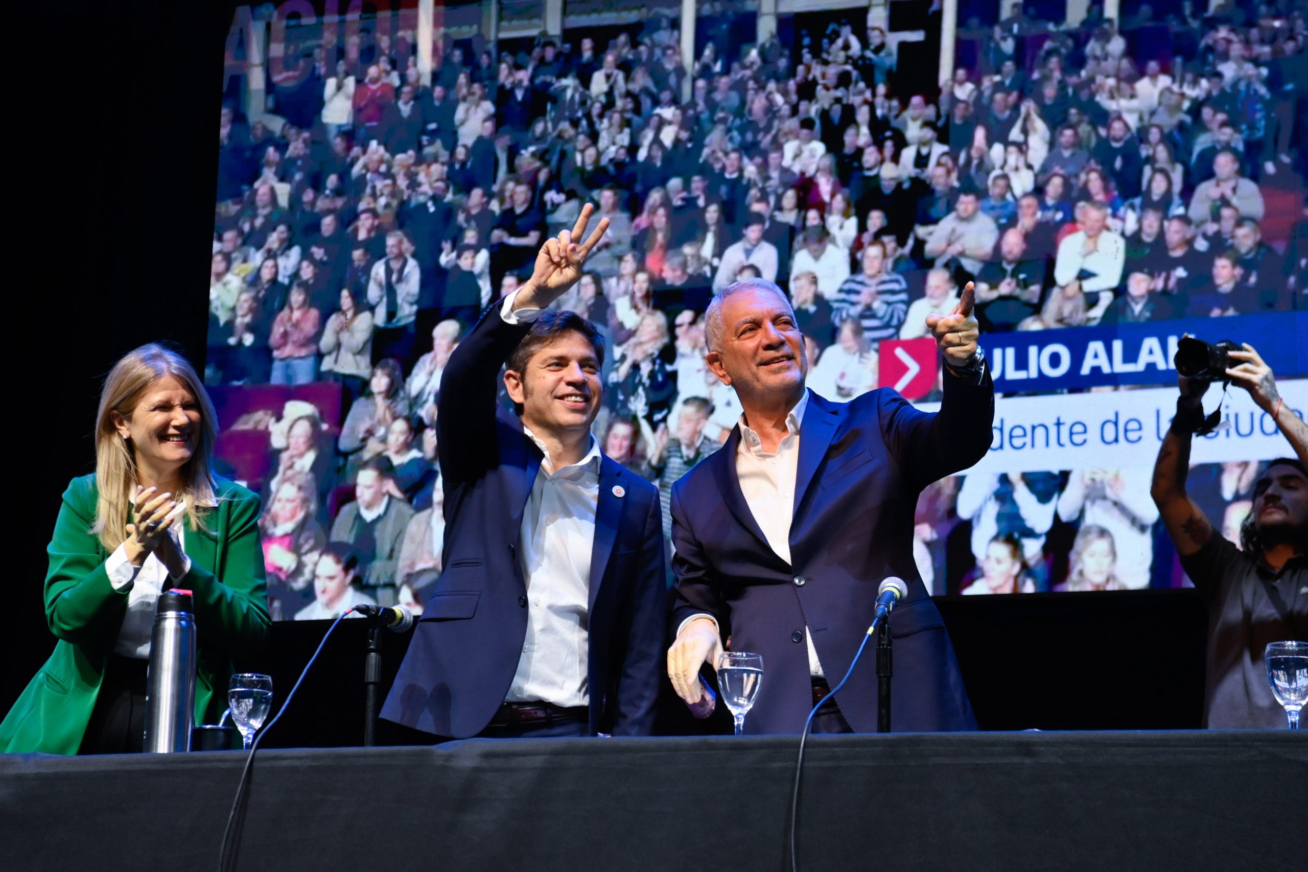 Axel Kicillof, Julio Alak y Verónica Magario