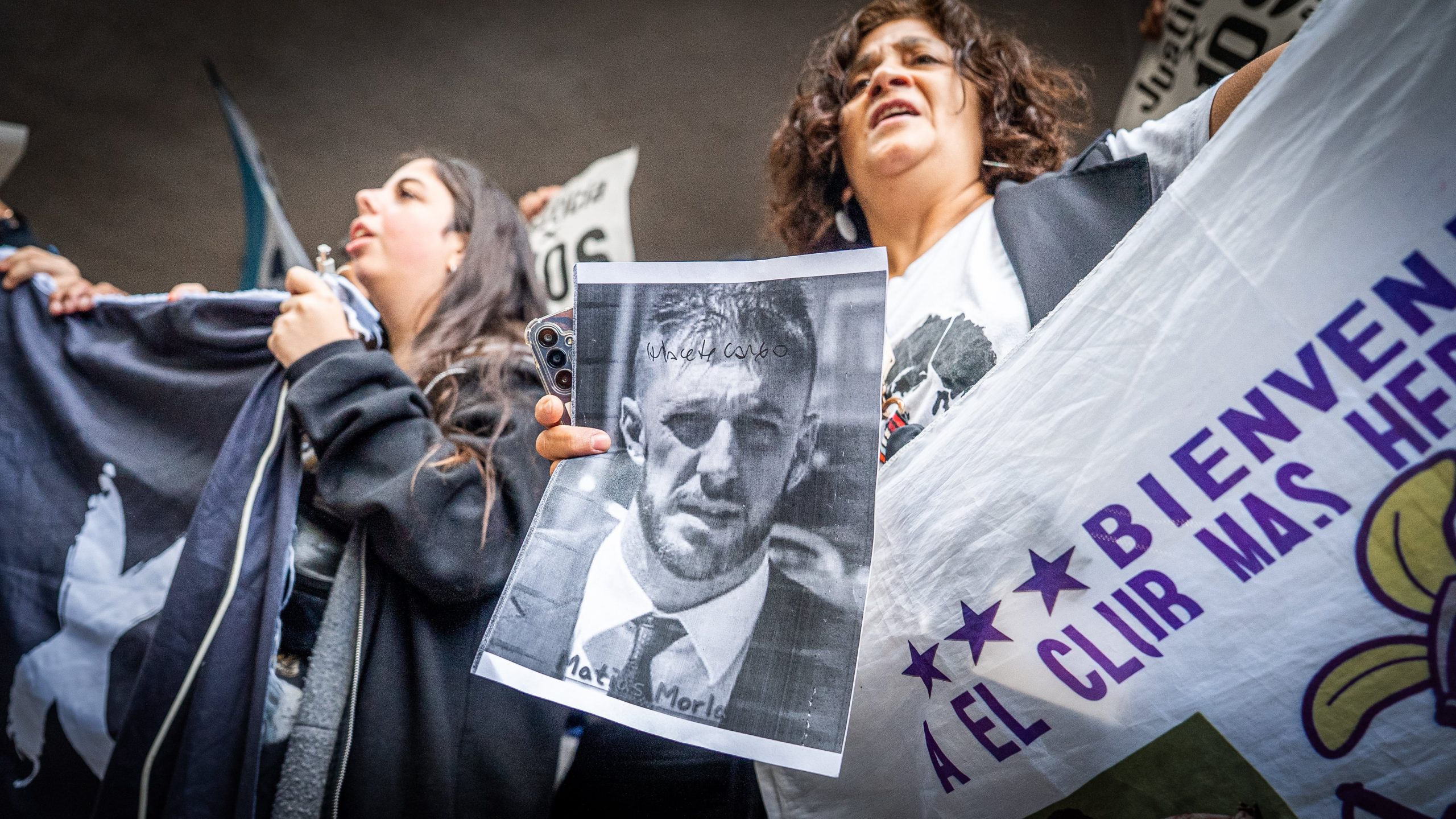 La imagen de Matías Morla, el apoderado de Maradona, durante el juicio. (Foto: Leandro Heredia / TN)
