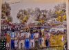 “Minga de rodillas”: expone en la Rural el pintor de un cuadro que reflejó un momento muy tenso en el país