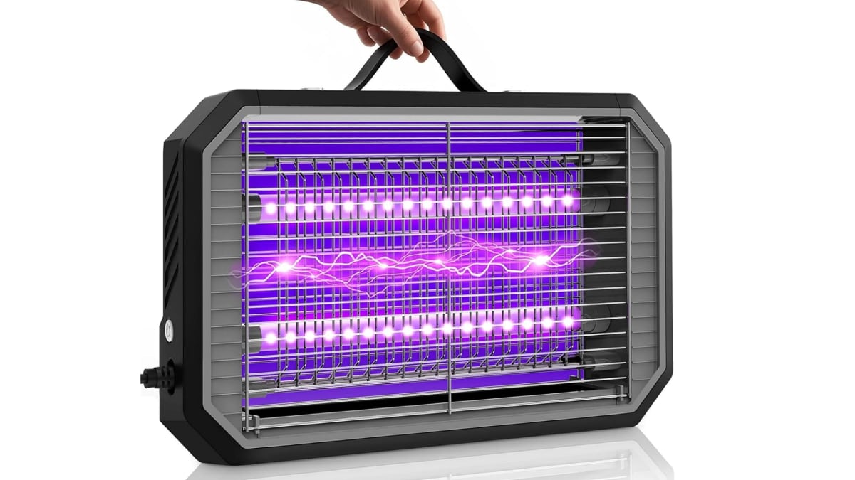 Lámpara antimosquitos con doble luz led.