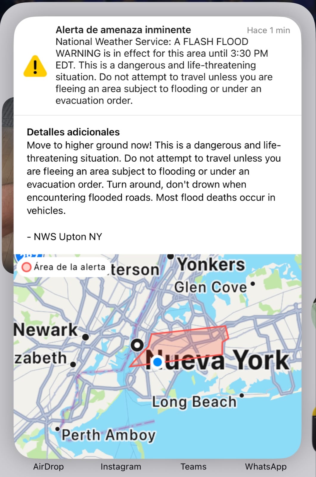La alerta por inundaciones