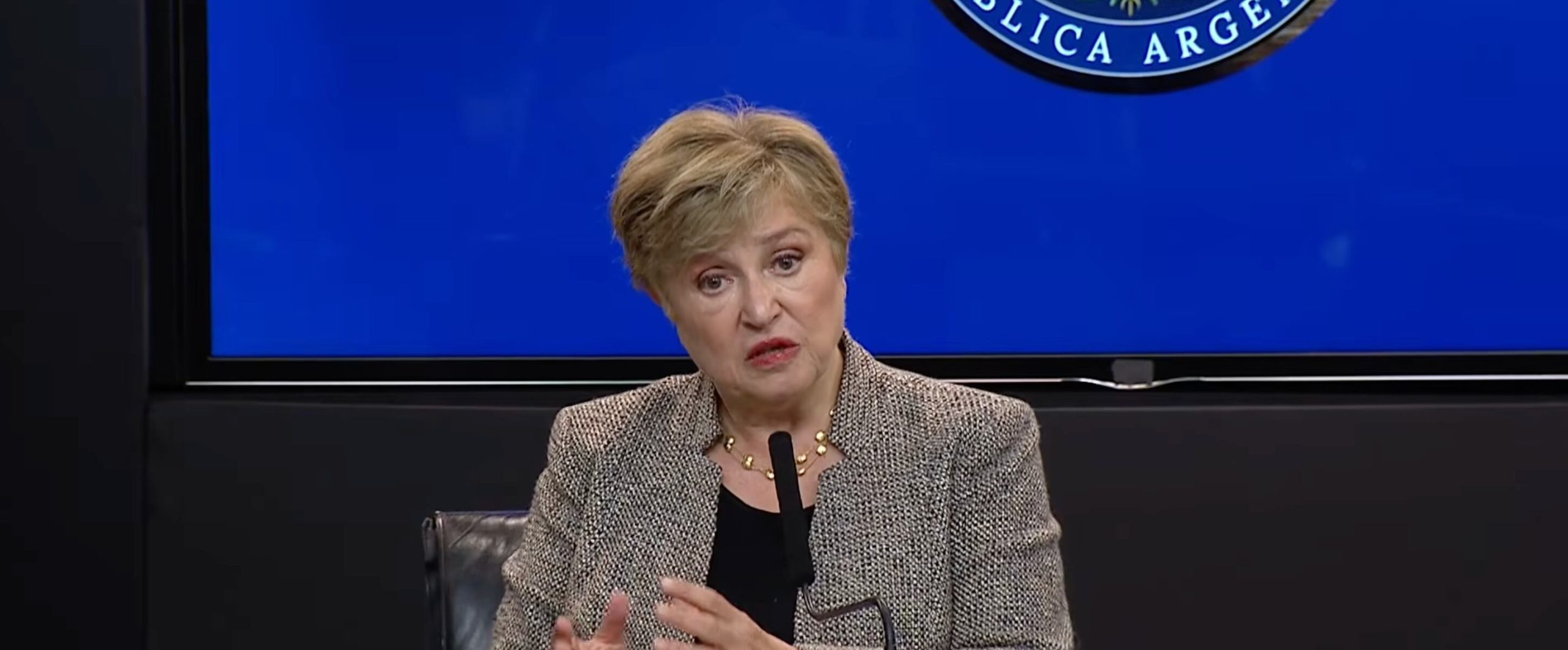 Kristalina Georgieva apoyó el rumbo económico de la gestión de Javier Milei (Foto: Conferencia Ministerio de Economía)