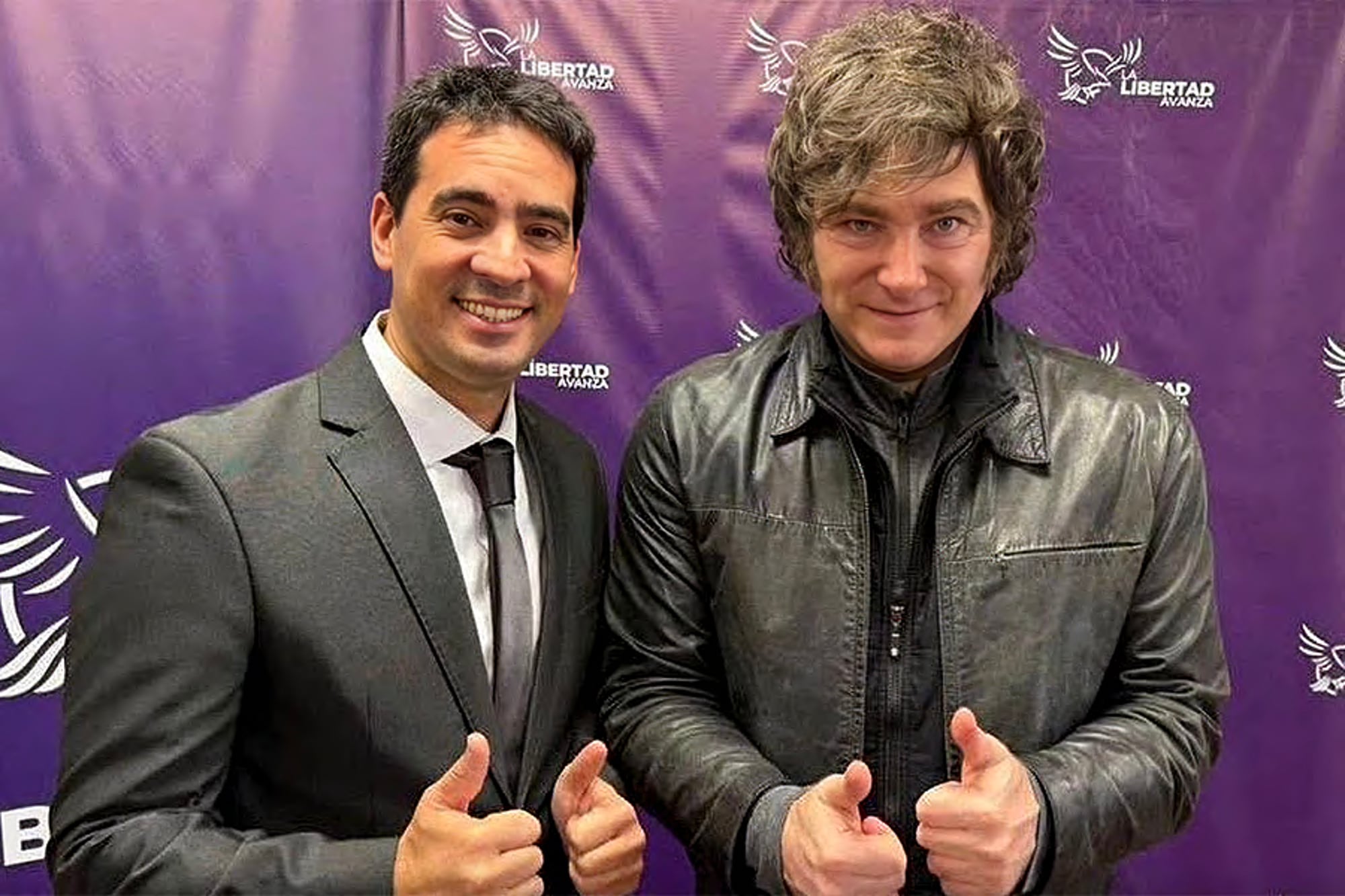 Javier Milei y Adrián Ravier, el nuevo Vocero Presidencial