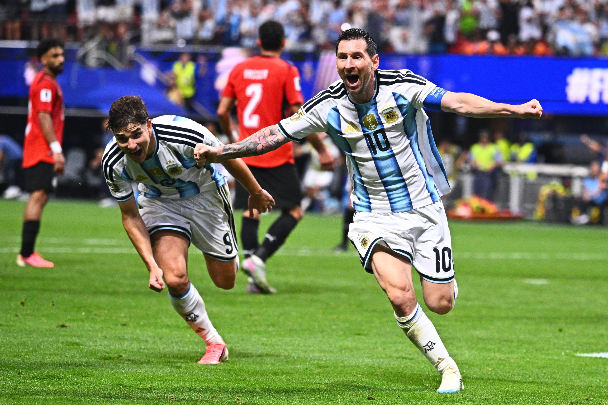 Messi anotó el 2-2 parcial en Atlanta (Foto: AP).