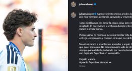 Julián Álvarez: “Vamos a levantarnos, aprender y seguir porque pase lo que pase, somos así”