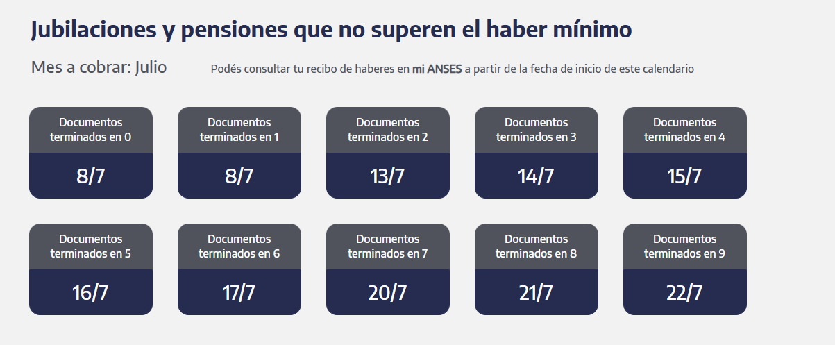 Quiénes reciben hoy las jubilaciones y pensiones (Captura: ANSES)