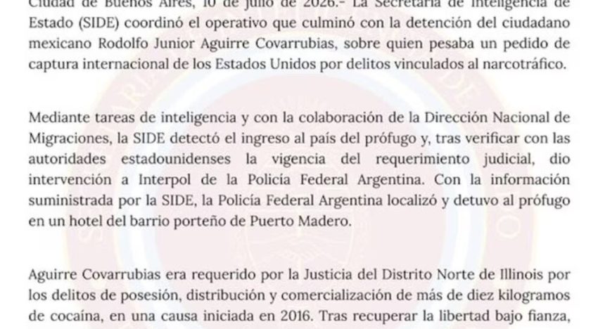 Capturaron a un narco mexicano en Puerto Madero que era buscado por la justicia de Estados Unidos