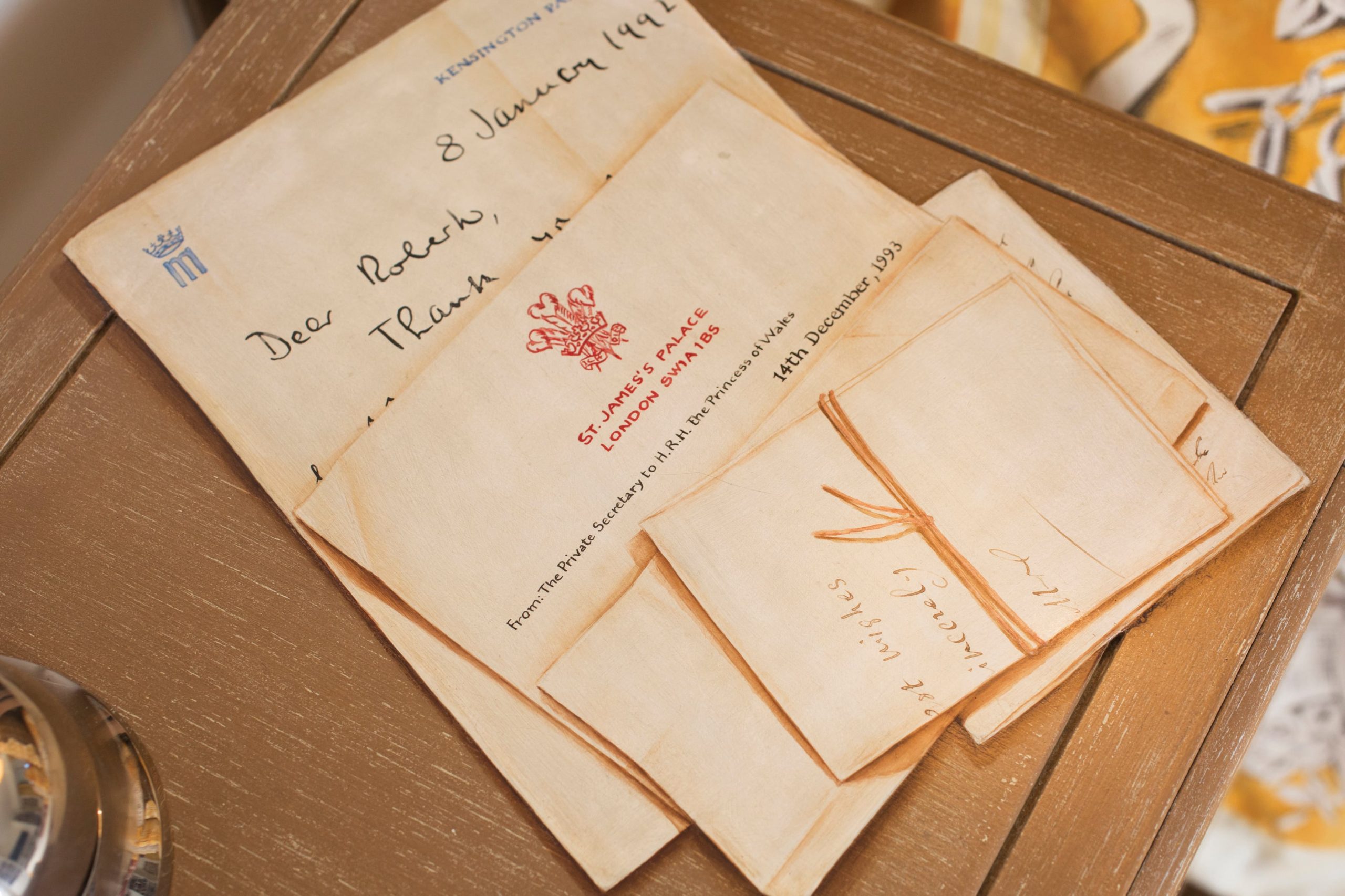 Las cartas escritas de puño y letra por la princesa, un tesoro personal que Roberto conserva hasta el día de hoy