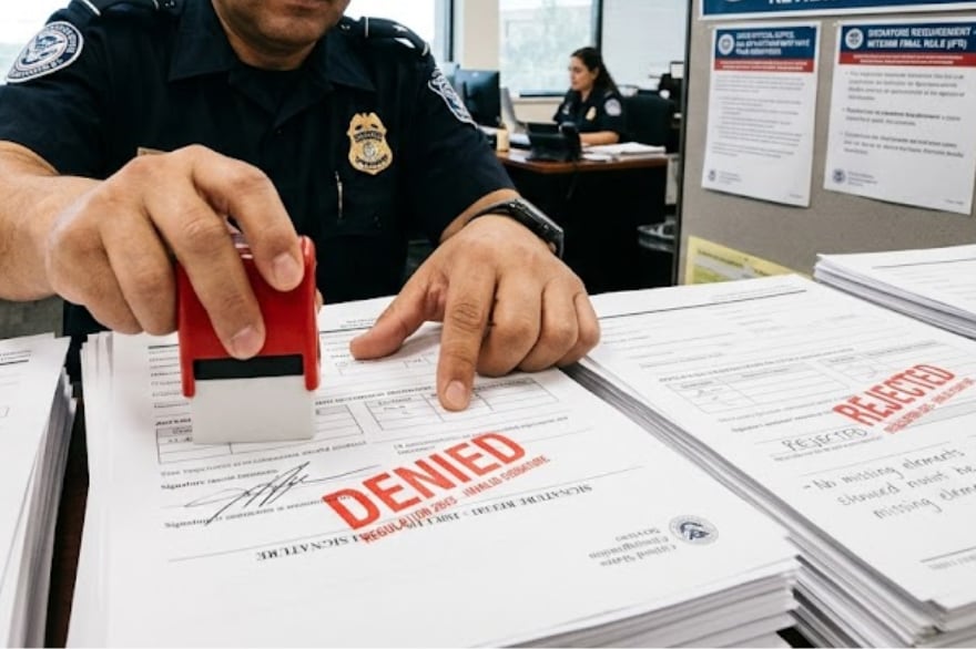 El DHS habilitó a agentes migratorios para rechazar solicitudes de migrantes por firmas inválidas