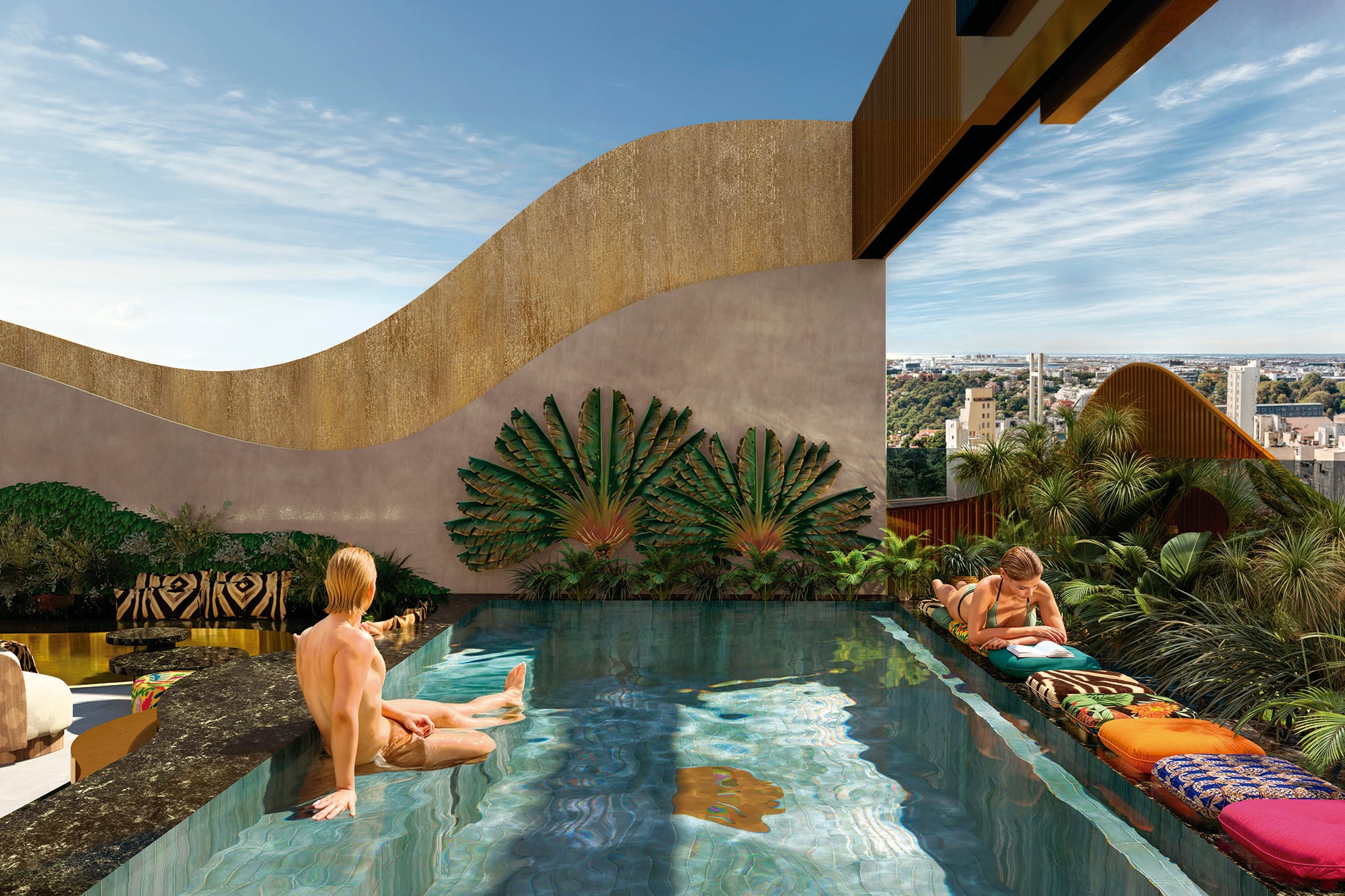 En la terraza habrá una piscina de borde infinito