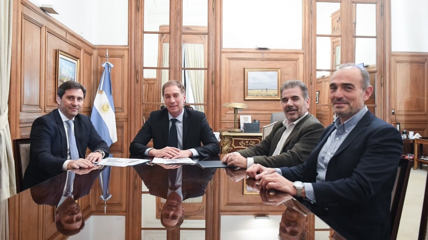 Diego Santilli y Eduardo Lule Menem recibieron a Cristian Ritondo y a Martín Goerling Lara para acordar una agenda común en el Congreso. (Foto: PRO)