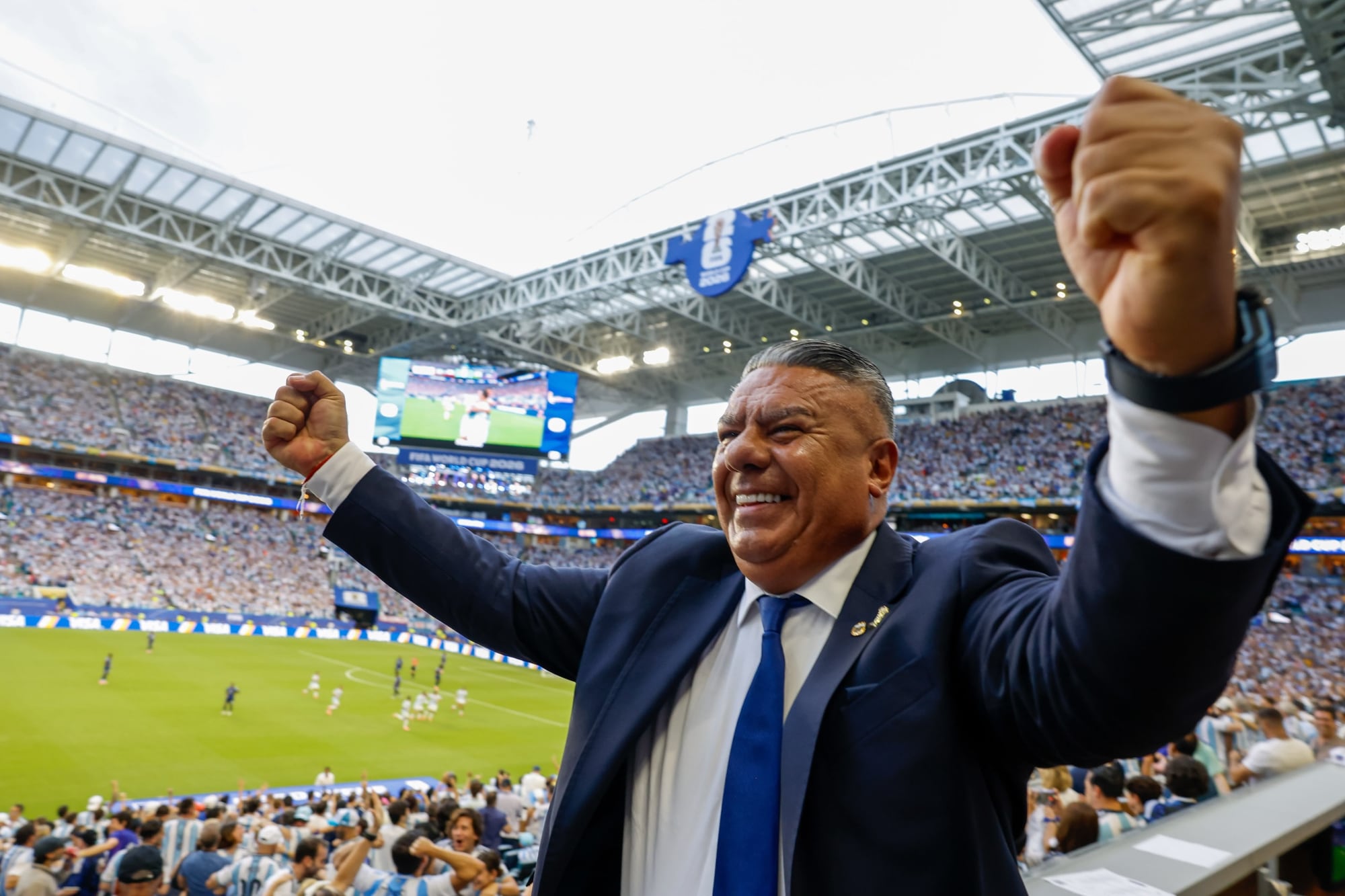 El presidente de la AFA dijo presente en todos los partidos de la Albiceleste durante la última Copa del Mundo