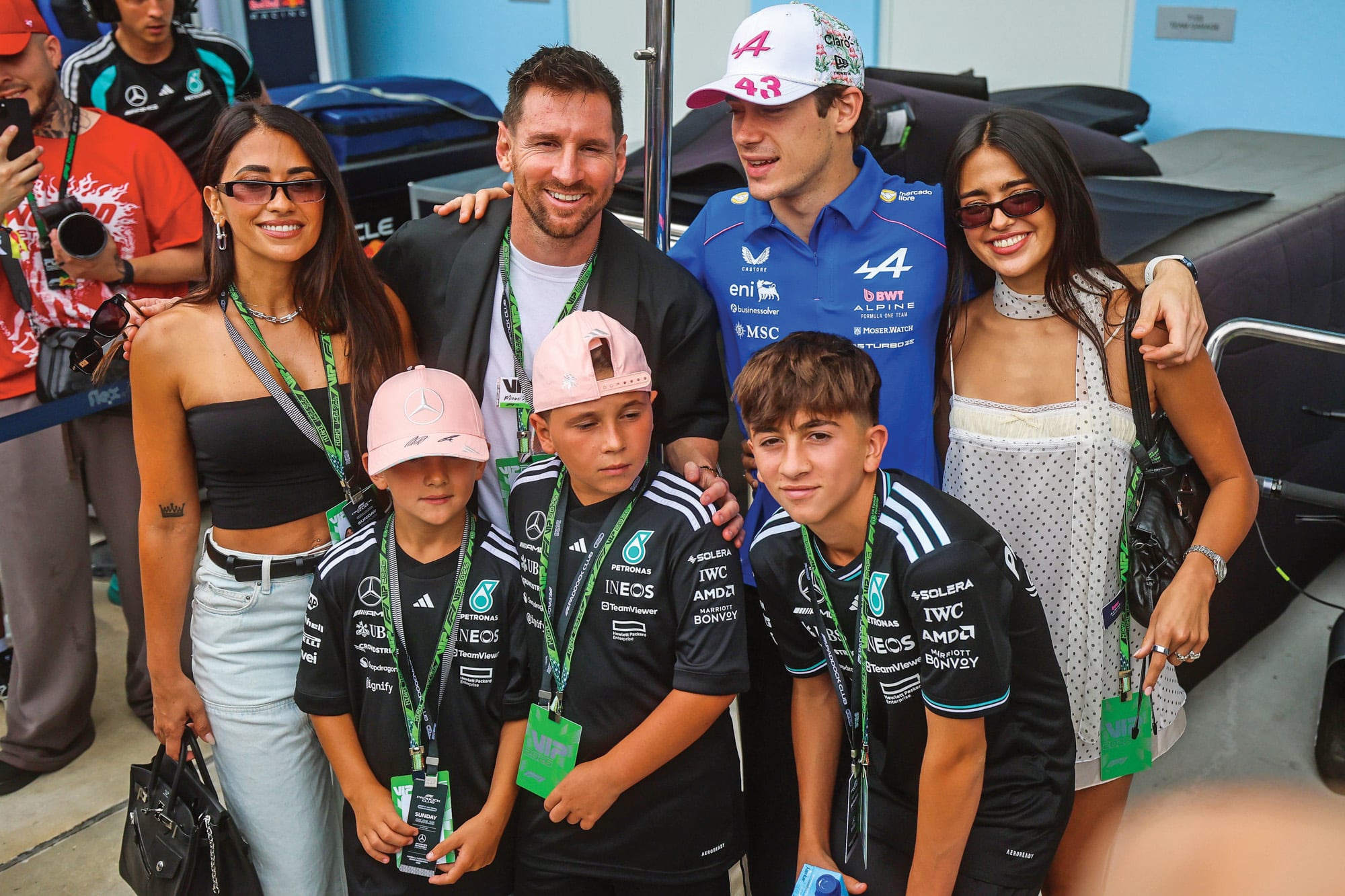 El encuentro con Lionel Messi y su familia fue uno de los momentos destacados de la jornada (Photo by Kym Illman/Getty Images)
