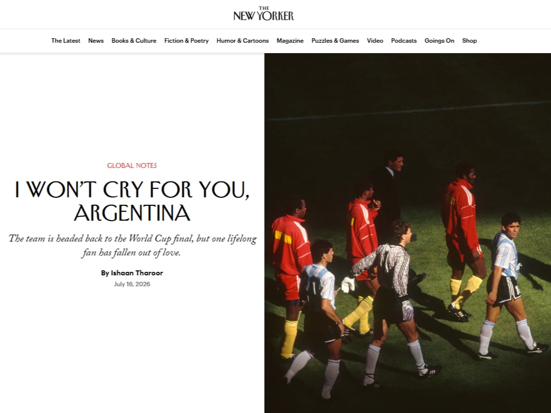 La columna publicada en The New Yorker