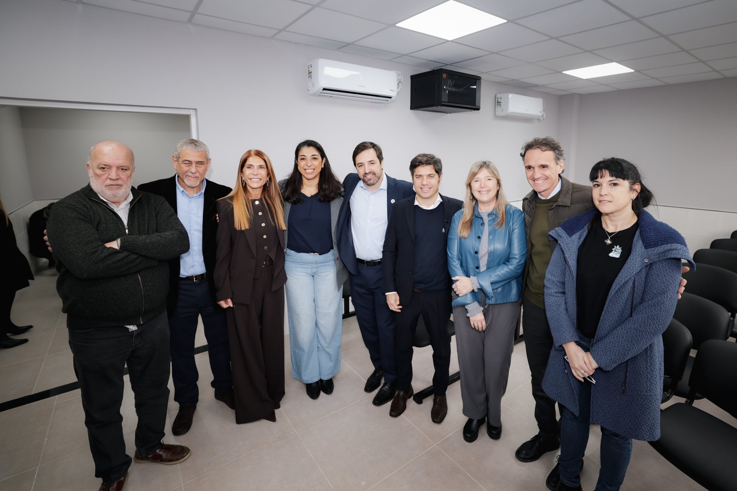 Kicillof junto a Ferraresi, Katopodis, Nicolás Kreplak, María Cristina Álvarez Rodríguez y Magdalena Sierra, en Avellaneda.