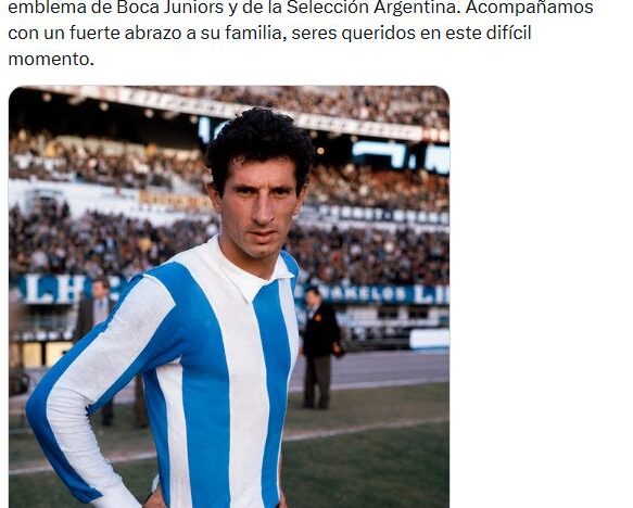 El mundo del fútbol despidió Antonio Ubaldo Rattín: “Te vamos a extrañar”