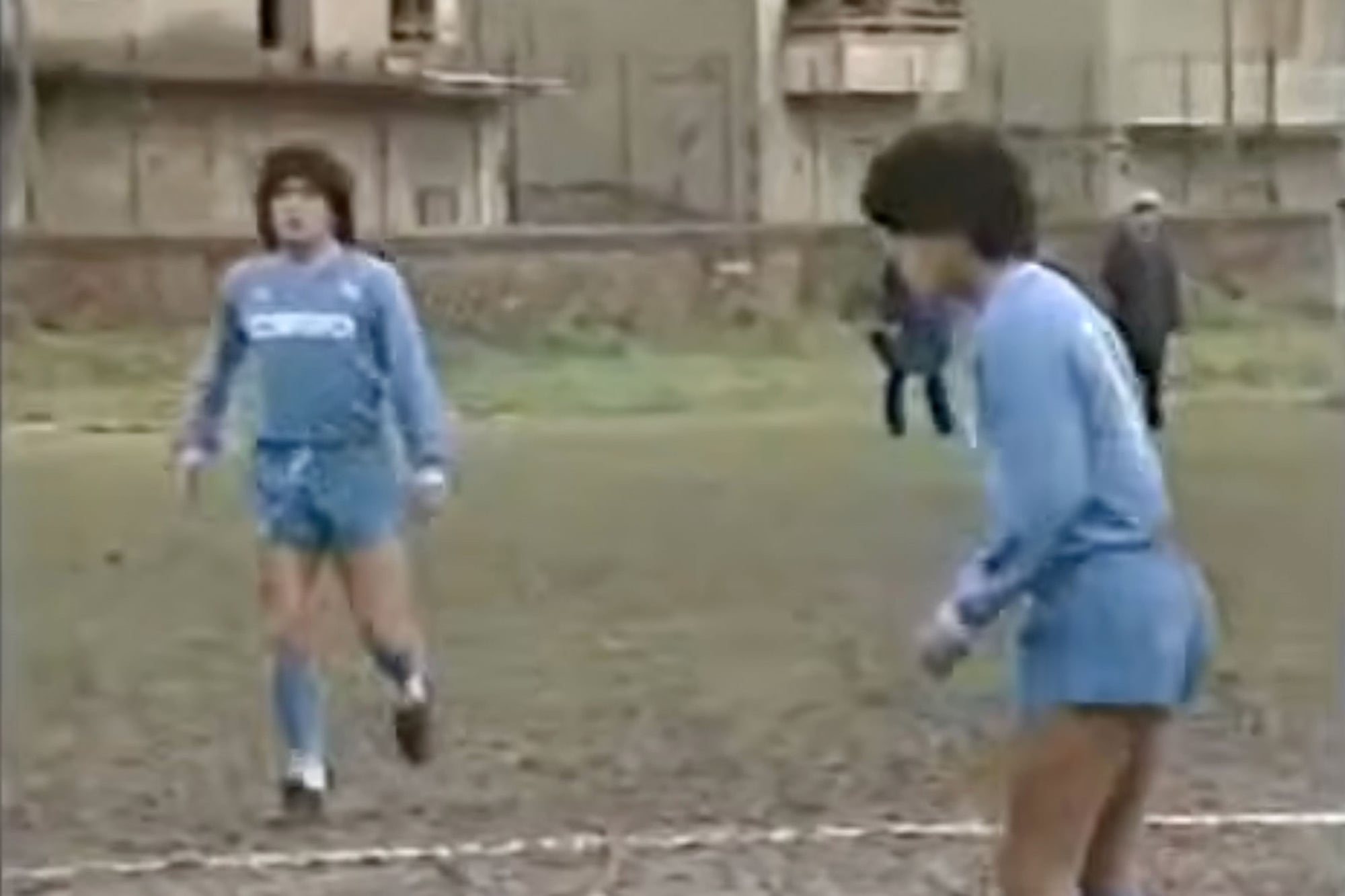 Diego Maradona, en el amisto jugado en Acerra en 1985