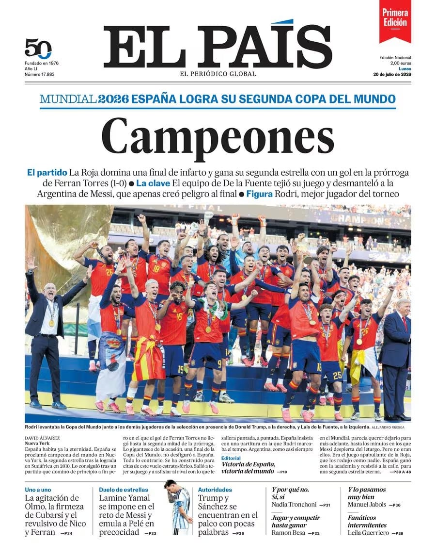 El País, de España, señaló la participación de Rodri y de Ferran Torres