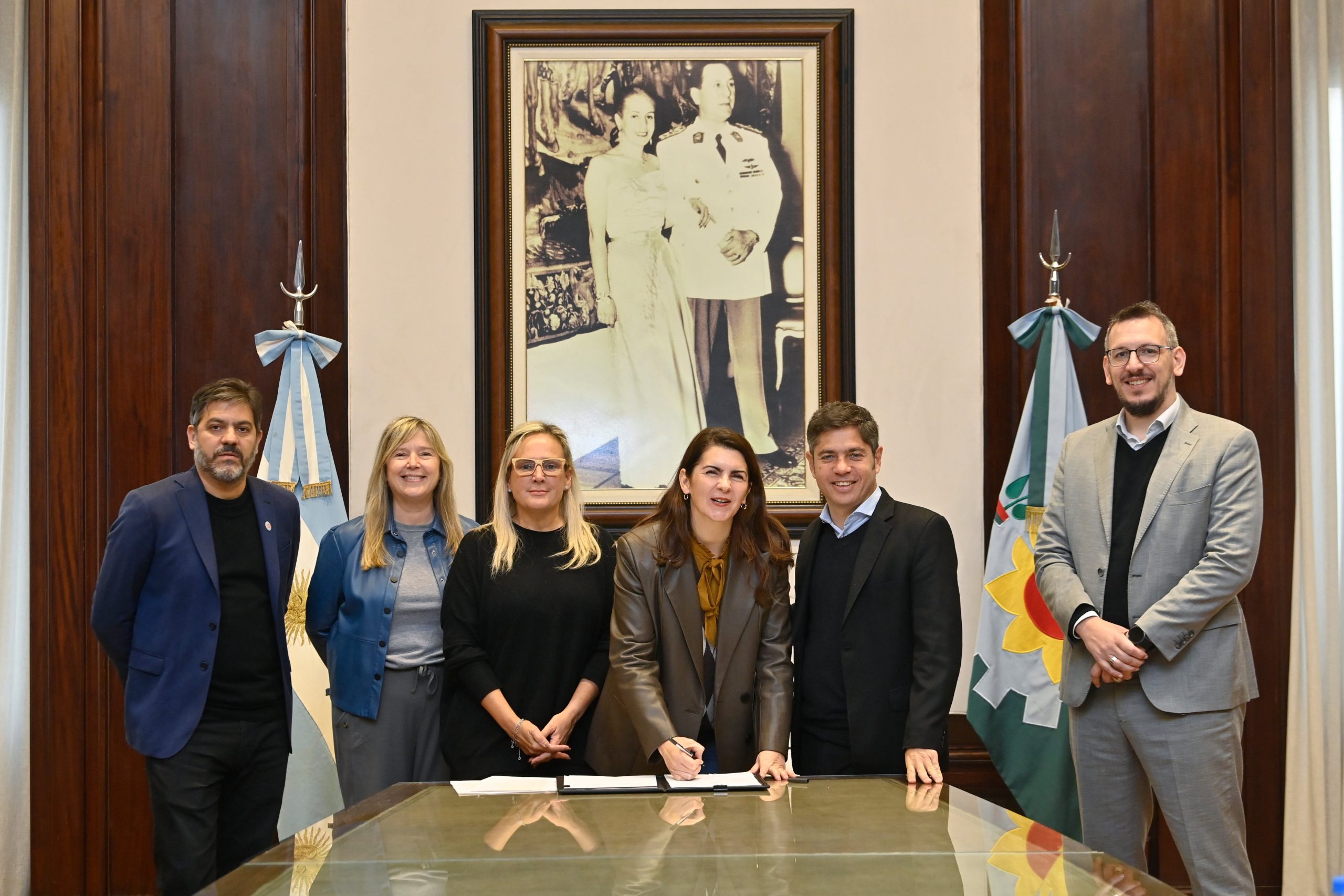 Mariel Fernández, intendente de Moreno, en la Casa de Gobierno de la provincia de Buenos Aires.