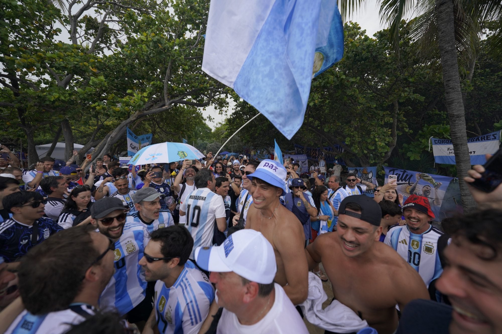 El fanatismo de los hinchas argentinos se traslada de Miami a Atlanta