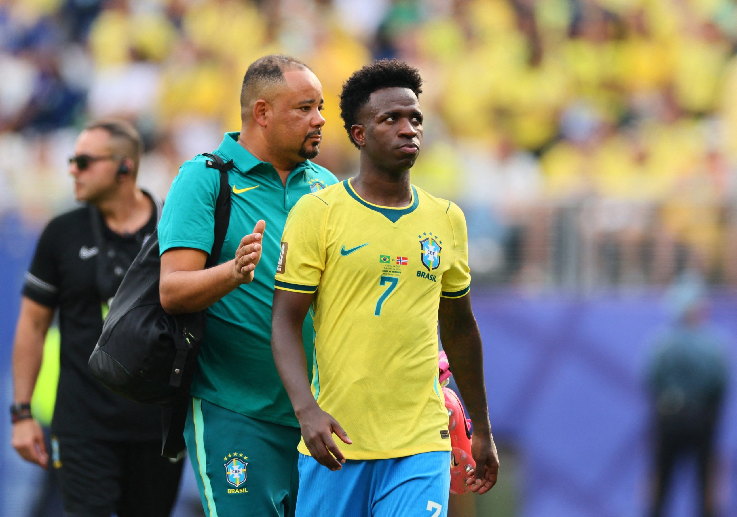 Vinícius Júnior, bajo la lupa tras la eliminación de la selección de Brasil ante Noruega. (Foto: Reuters/Caean Couto)