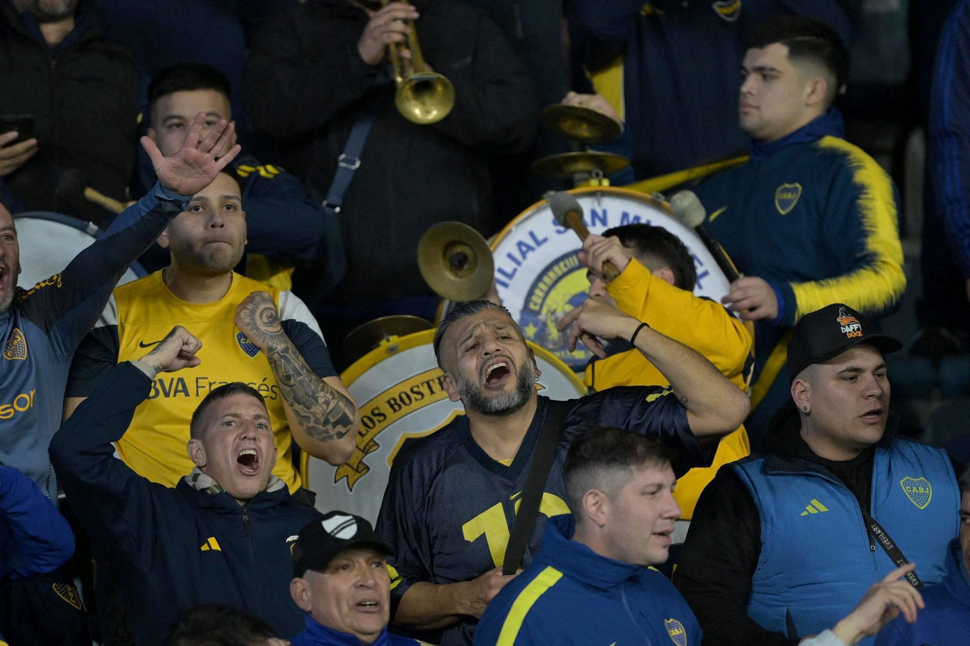 Los hinchas de Boca en Chile