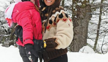 Pampita en la nieve. Pasó una semana en Villa La Angostura junto a sus hijos y coincidió con su ex, Benjamín Vicuña, en las pistas
