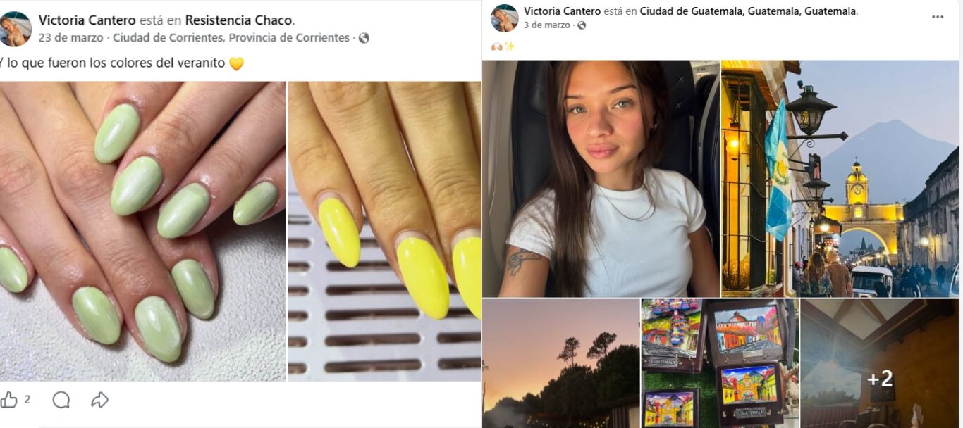 Cantero suele compartir imágenes de los servicios como manicura y fotos de viajes. (Foto: Captura Facebook)
