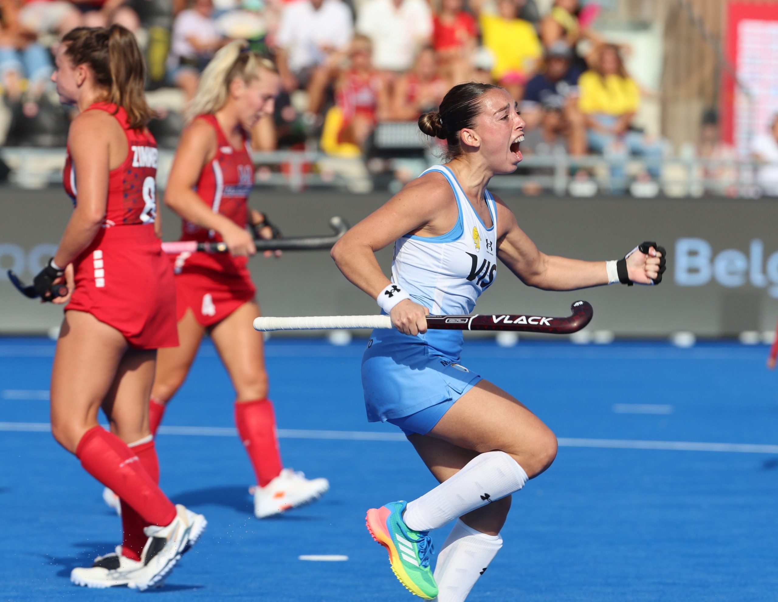 Brisa Bruggesser abrió el marcador para Las Leonas (Foto: EFE)