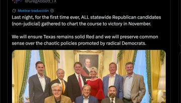 Greg Abbott, sobre las elecciones de noviembre: “Nos aseguraremos de que Texas siga siendo sólidamente republicano”