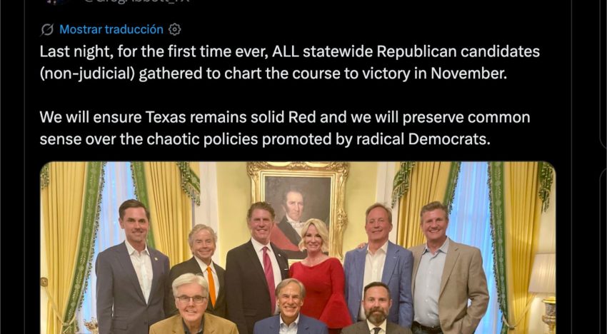 Greg Abbott, sobre las elecciones de noviembre: “Nos aseguraremos de que Texas siga siendo sólidamente republicano”