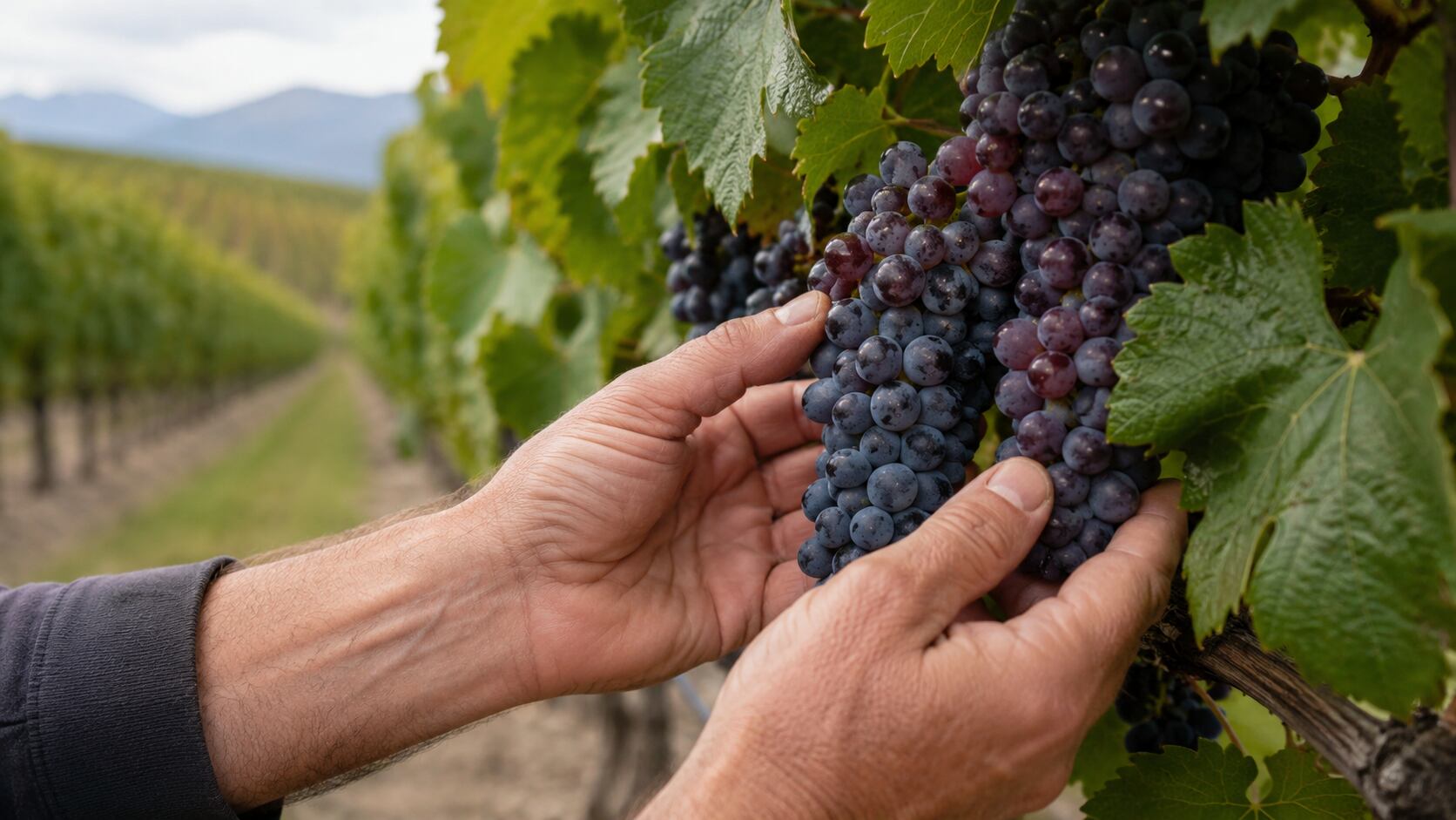 La uva Pinot Noir es sensible a las altas temperaturas, por lo que debe plantarse en zonas frescas. (Imagen ilustrativa generada con IA)