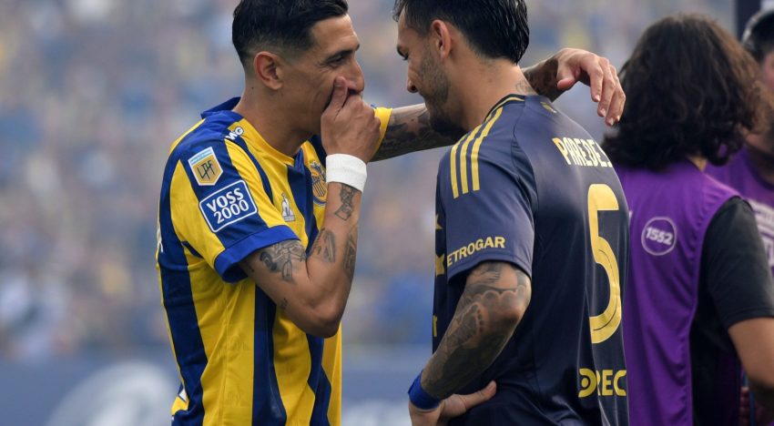 Video: el encuentro de Di María y Paredes en la práctica de Boca antes del partido con Newell’s en Rosario