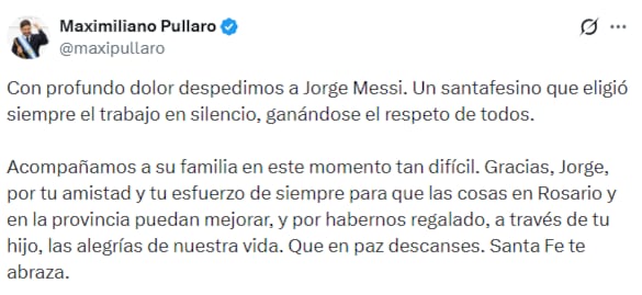 El mensaje de Pullaro