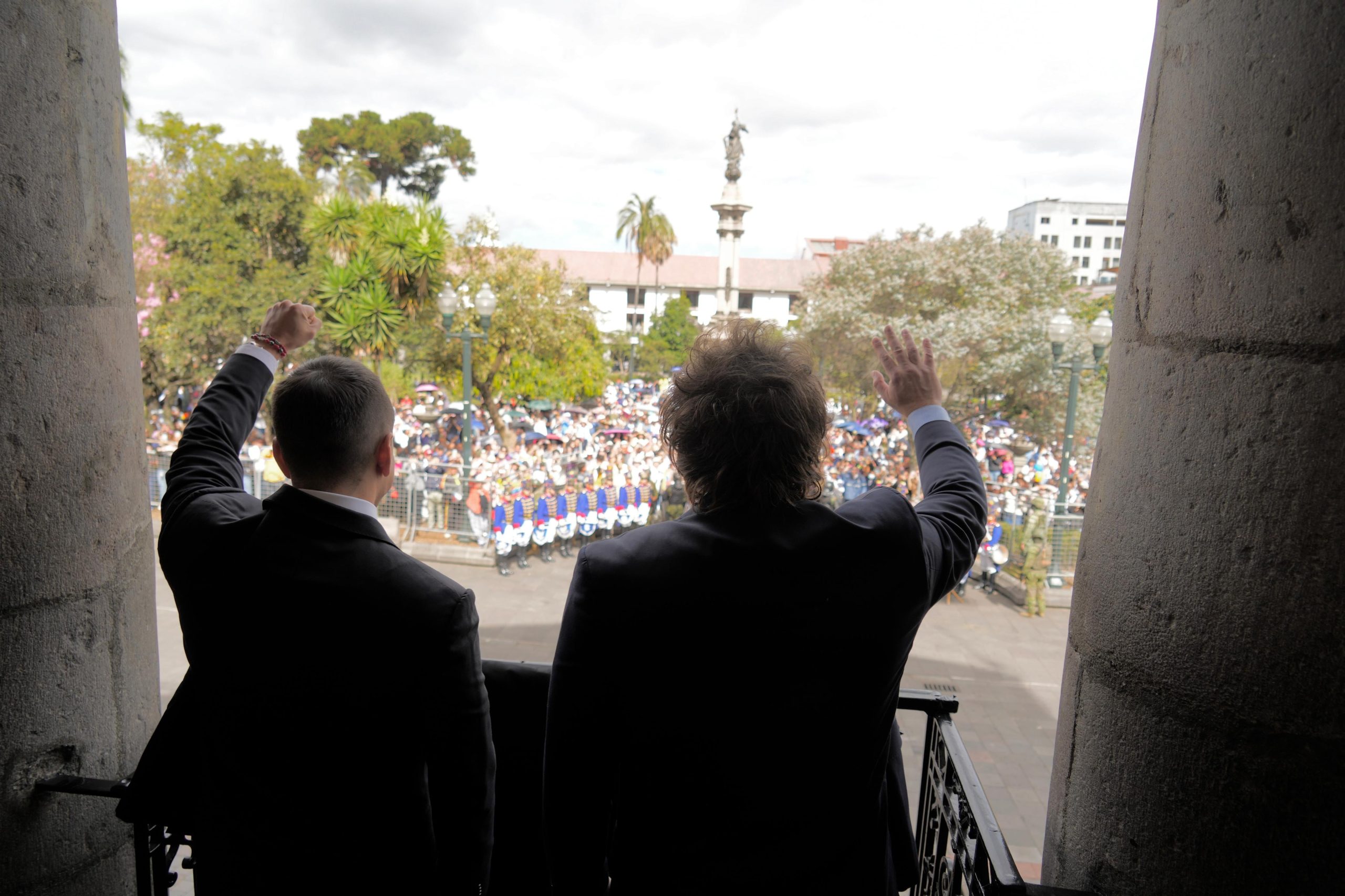 Daniel Noboa y Javier Milei, en Quito