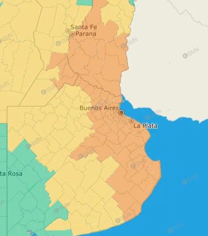 Diluvia en AMBA y hay alerta naranja en más de 10 provincias por tormentas fuertes, caída de granizo y vientos