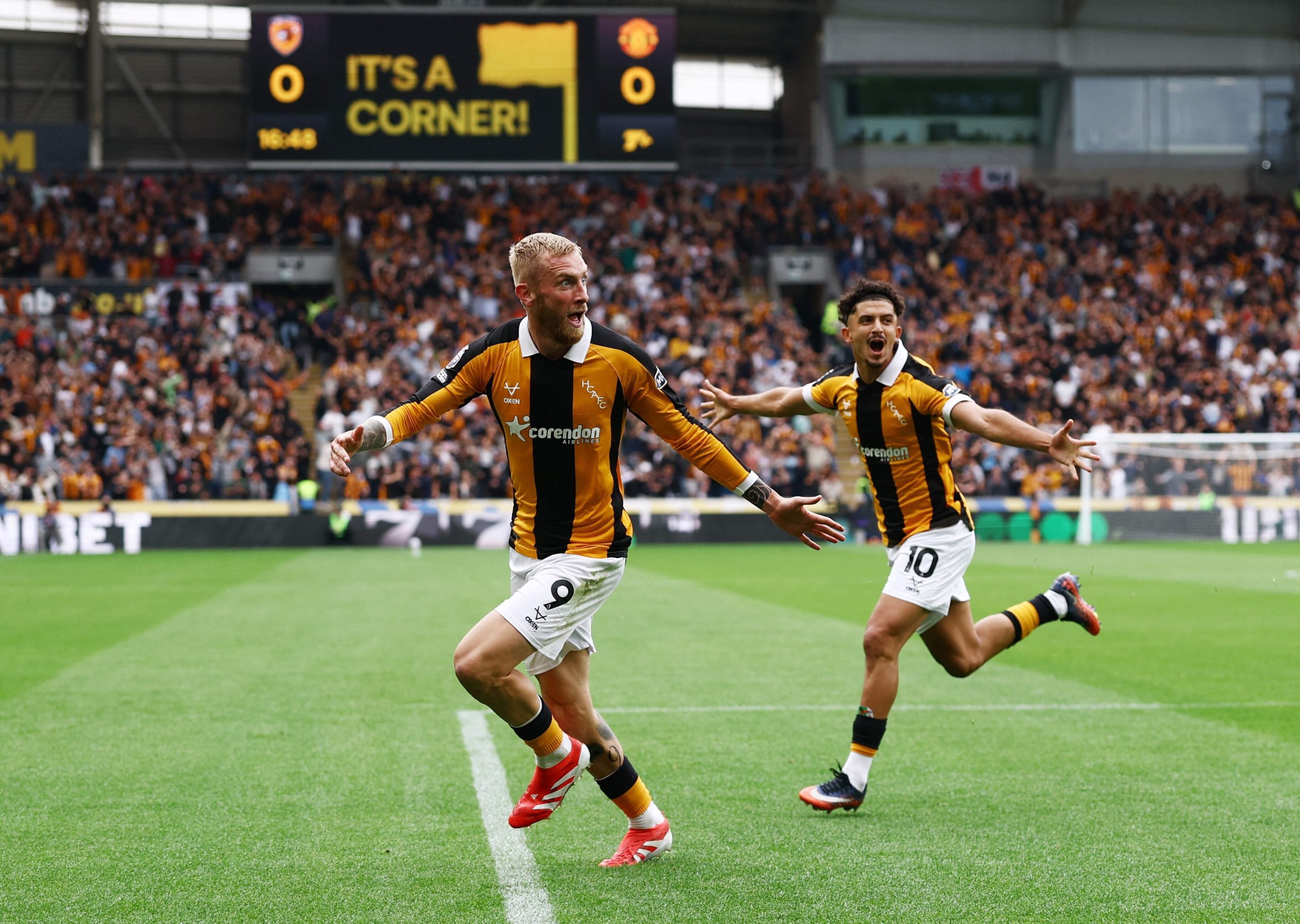Hull City vs Man. United por la fecha 1 de la Premier League del 2026.
