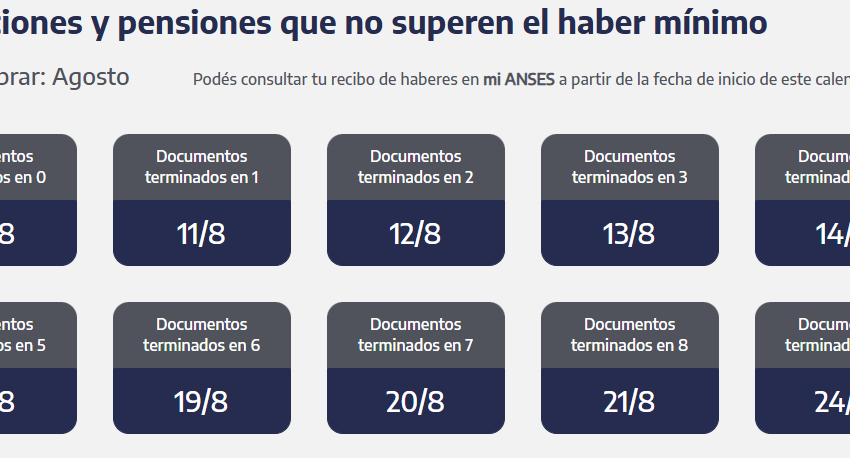 ANSES: quiénes cobran jubilaciones, AUH y asignaciones este viernes 21 de agosto
