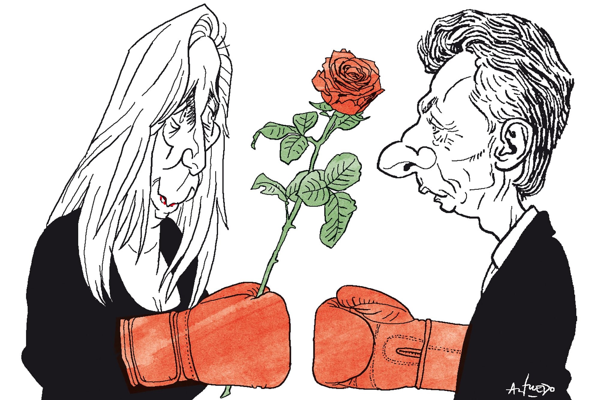 Karina Milei y Mauricio Macri