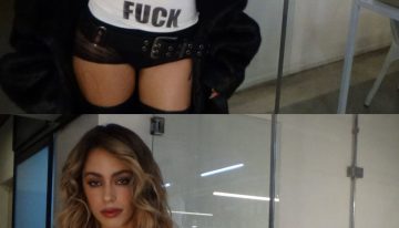 Tini Stoessel la rompió con su look: culotte translúcido, bucaneras extremas y remera con mensaje