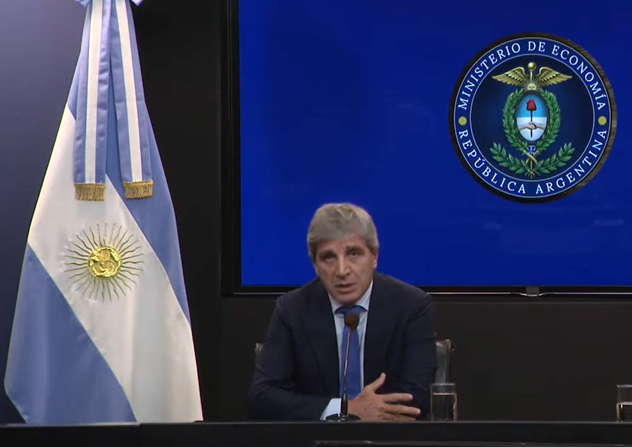 El ministro de economía Luis Caputo