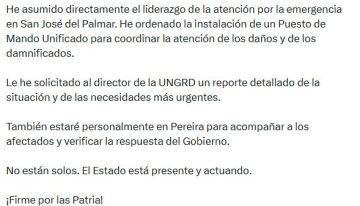 Abelardo de la Espriella, presidente de Colombia, sobre el terremoto: “No están solos”