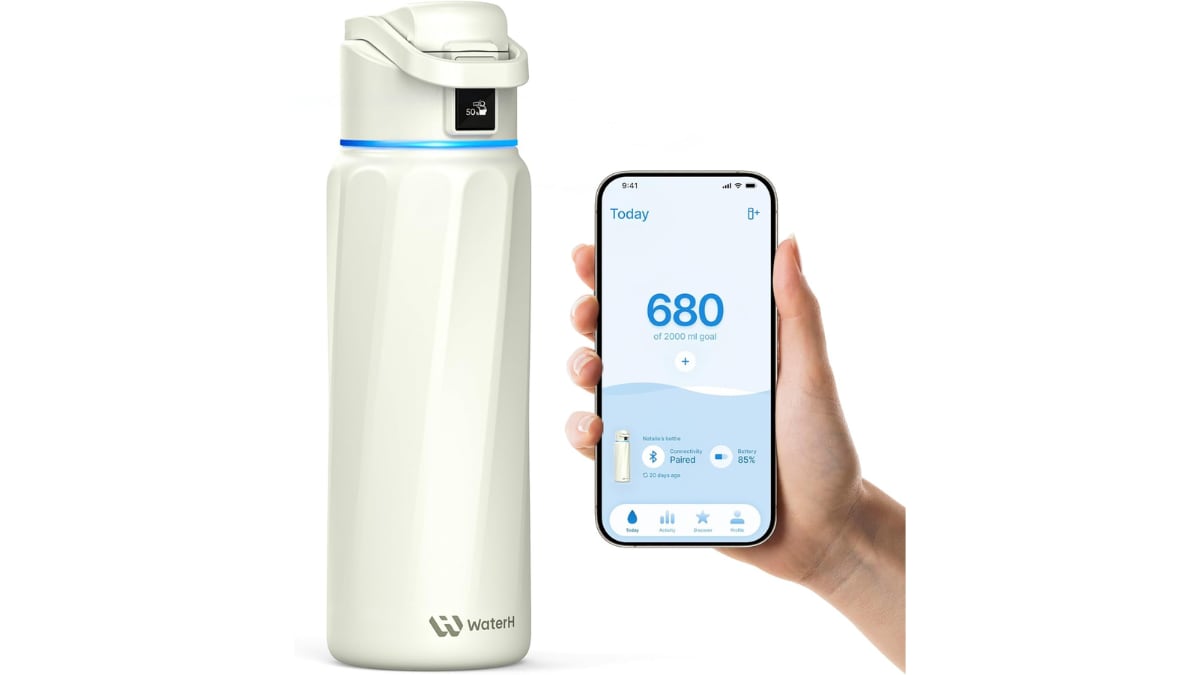 Botella de agua inteligente WATERH Boost Smart Water Bottle.