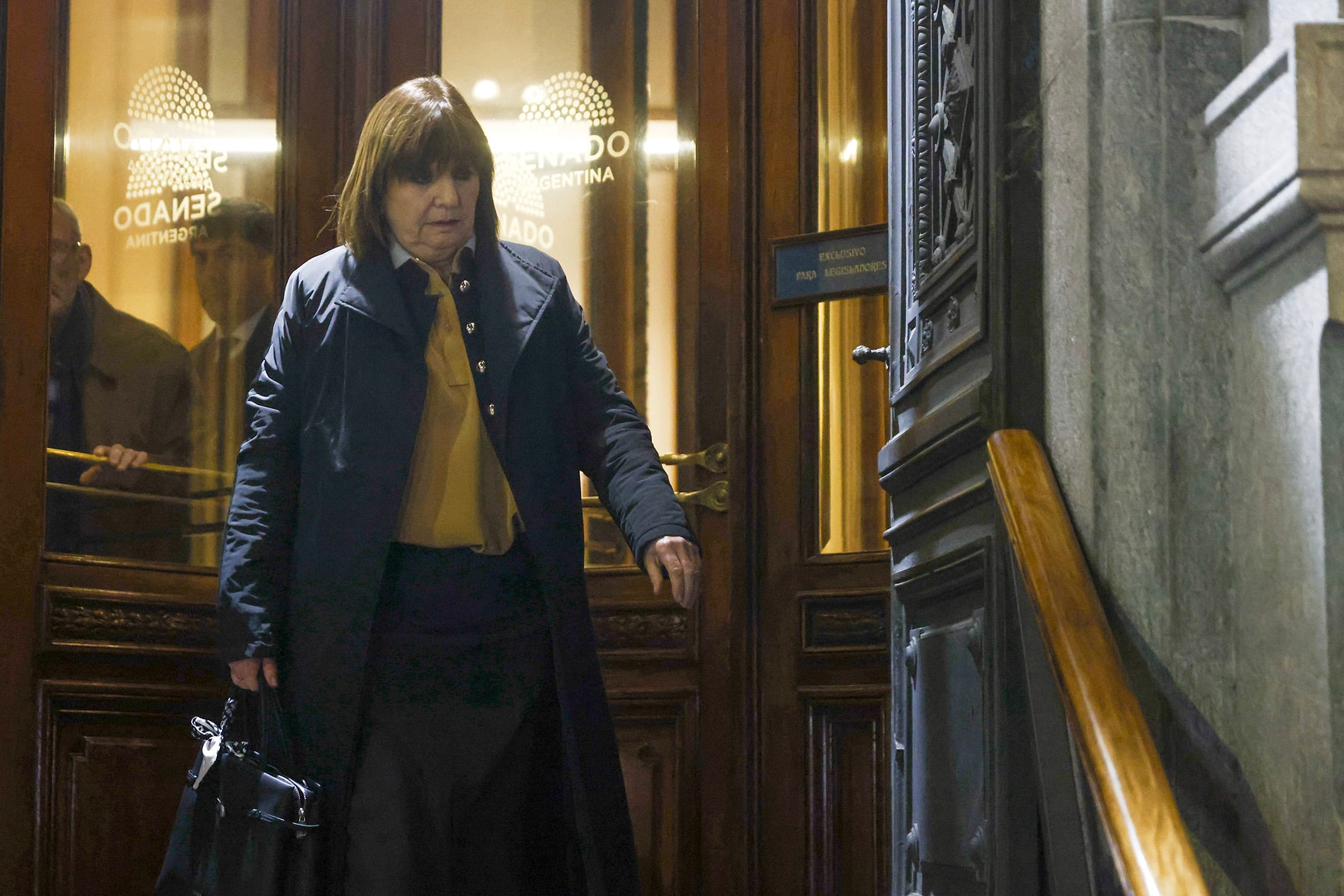 Patricia Bullrich sale del Senado
