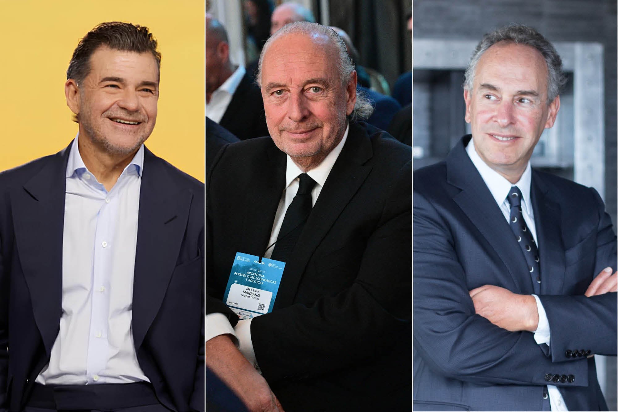 Miguel Galuccio, José Luis Manzano y Marcelo Mindlin