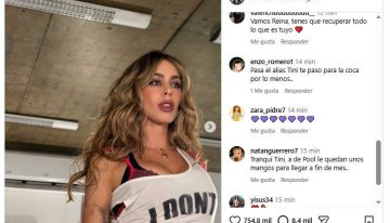 Los mensajes que recibió Tini Stoessel en sus redes en medio del conflicto económico con su papá