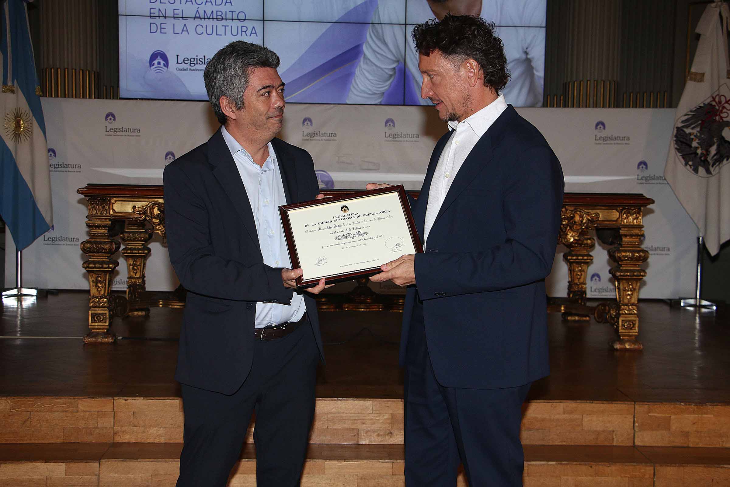 Nico Vázquez fue distinguido como Persona Destacada de la Cultura porteña. (Foto: Movilpress)