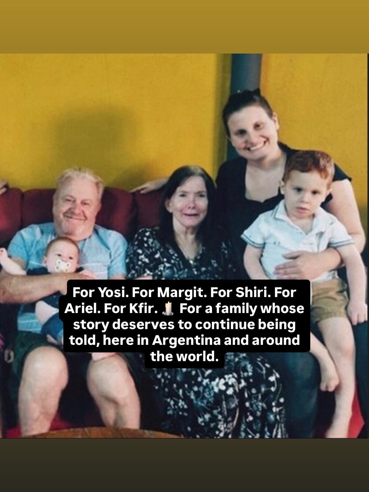 La foto de la familia Silberman-Bibas antes del brutal ataque del 7 de octubre de 2023. (Foto: thejewishfitnesscoach/IG)