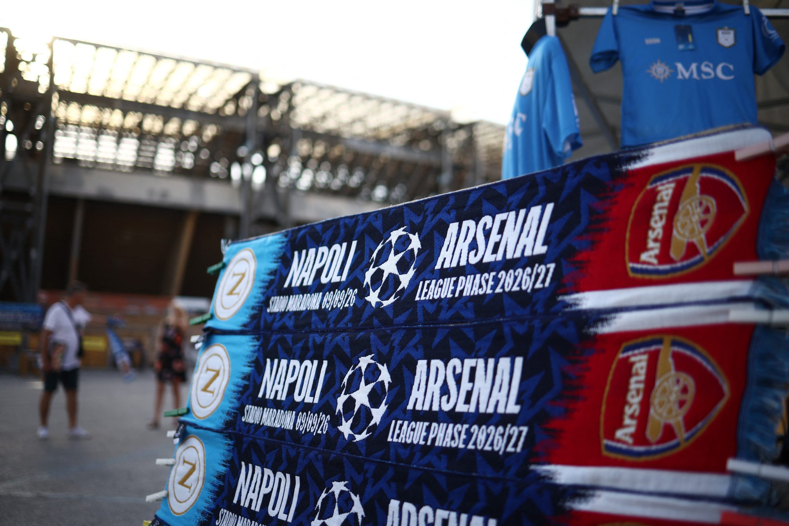 Napoli vs Arsenal por la fecha 1 de la Champions League del 2026.