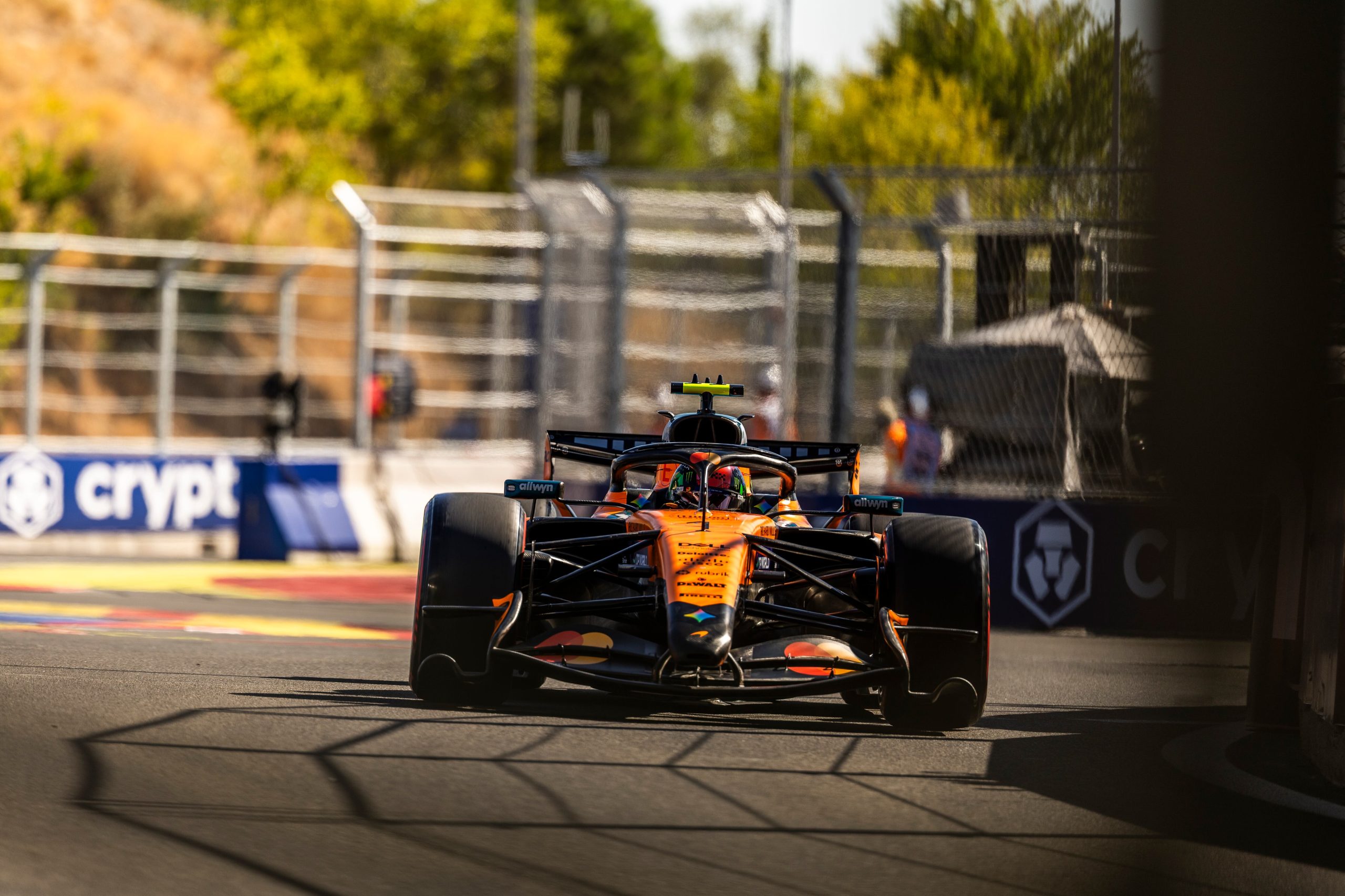 Lando Norris, durante la disputa de la clasificación del Gran Premio de España de Fórmula 1.